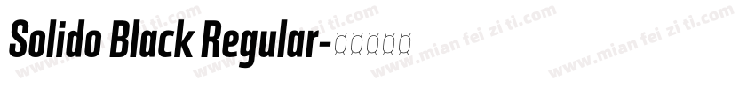 Solido Black Regular字体转换